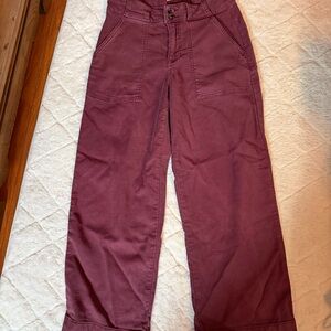 Maurice’s Wide Leg Utility Pants in Deep Burgundy